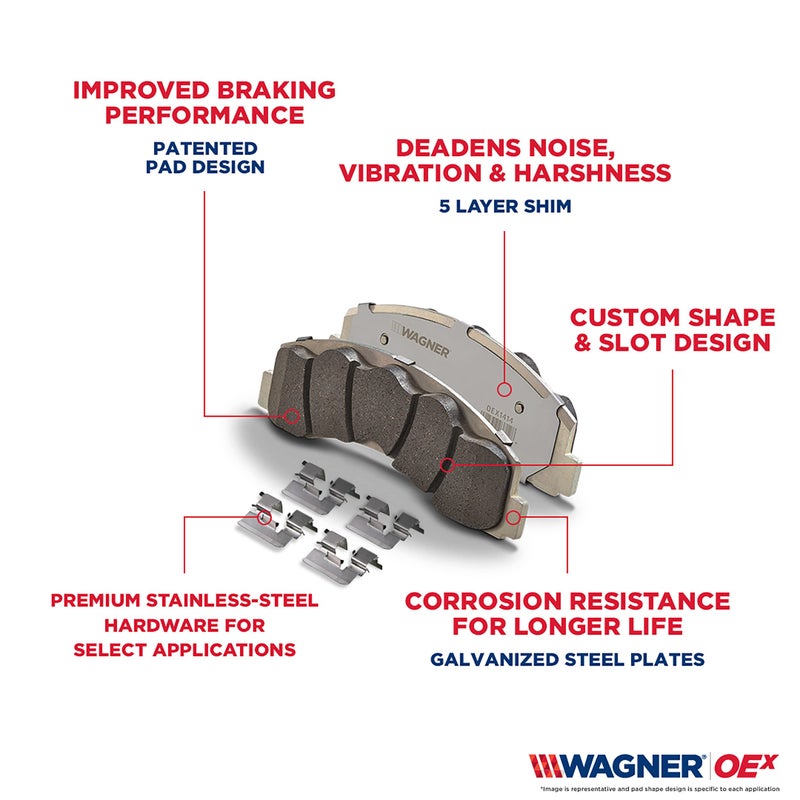 Wagner Brake OEX OEX1303 Disc Brake Pad Set Premium Ceramic - Image 5